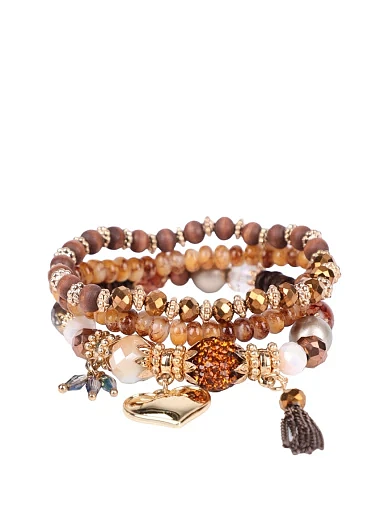 Мікс 3-х браслетів MIRATON золотисті - фото 1 - Miraton