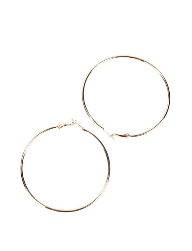 Сережки конго великі в позолоті(SK-4ОЗ25-26) - фото 2 - Miraton