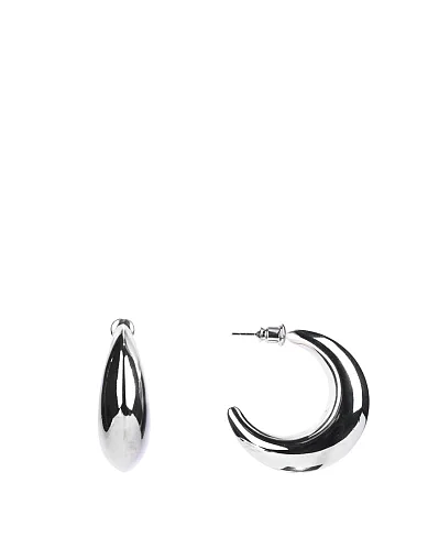 Серьги пусеты круглые в серебре - фото 1 - Miraton