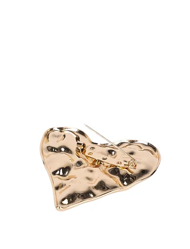 Брошка MIRATON серце золотисте(AC-6) - фото 2 - Miraton