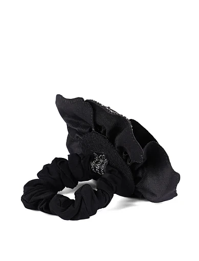 Резинка MIRATON чорна квітка зі стразами(HP-10) - фото 2 - Miraton