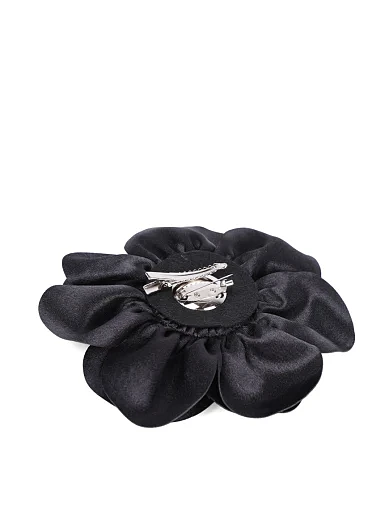 Брошка MIRATON цветок тканевый черный - фото 2 - Miraton