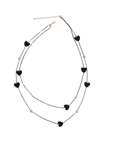 Ожерелье MIRATON с черными кристаллами - фото 1 - Miraton