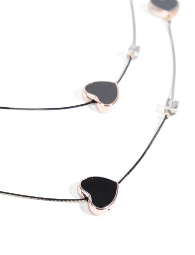 Ожерелье MIRATON с черными кристаллами - фото 2 - Miraton