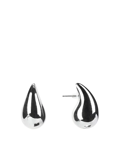 Сережки пусети краплі в сріблі(SP-17) - фото 1 - Miraton