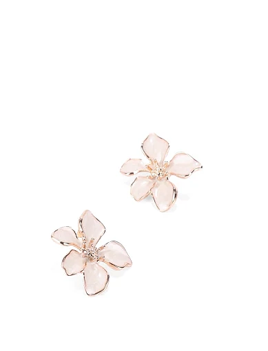 Серьги пусеты цветок - фото 2 - Miraton