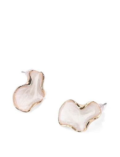 Сережки пусети з перламутровими вставками(SP-79ОЗ25-26) - фото 2 - Miraton