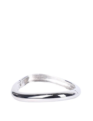 Браслет MIRATON тонкий вигнутий сріблястий - фото 1 - Miraton