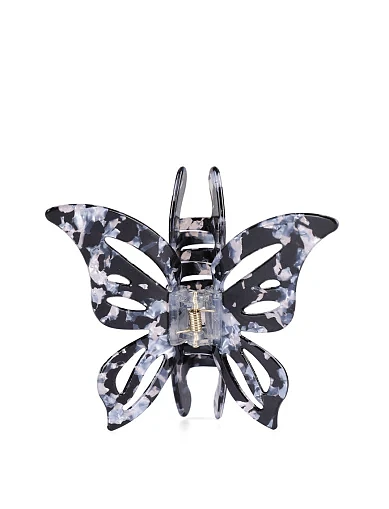 Заколка-краб MIRATON бабочка черная - фото 1 - Miraton