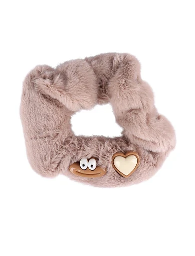 Резинка MIRATON з хутра рожева з аплікацією(PX-38) - фото 1 - Miraton