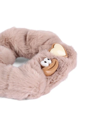 Резинка MIRATON з хутра рожева з аплікацією(PX-38) - фото 2 - Miraton