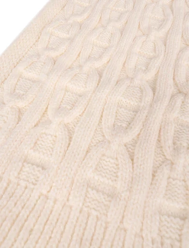 Шарф тканевый молочный - фото 3 - Miraton