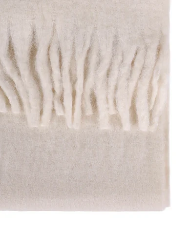 Шарф тканевый молочный - фото 2 - Miraton