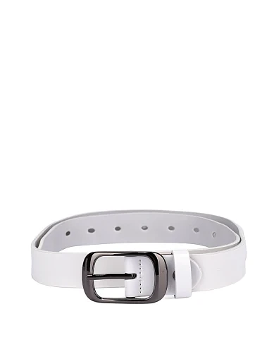 Ремінь шкіряний білий(BM-3) - фото 1 - Miraton