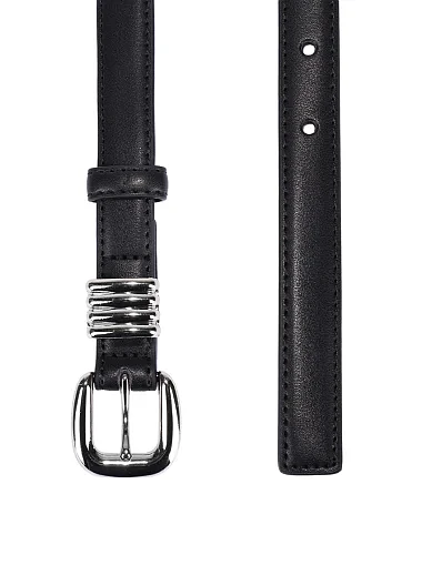 Ремінь шкіряний чорний(TP-1) - фото 2 - Miraton