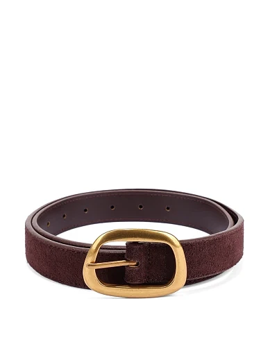 Ремінь замшевий коричневий(ST-13) - фото 1 - Miraton