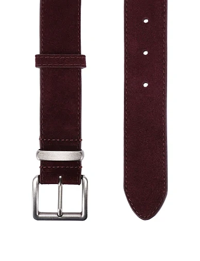 Ремінь замшевий бордовий(ST-14) - фото 2 - Miraton