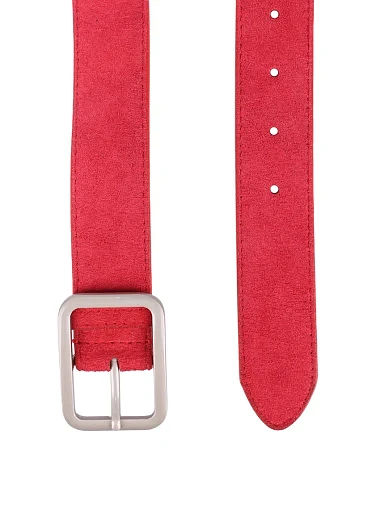 Ремінь замшевий червоний(ST-16) - фото 2 - Miraton