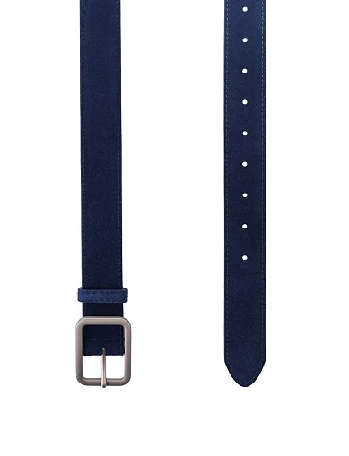 Ремінь замшевий синій(ST-17) - фото 2 - Miraton