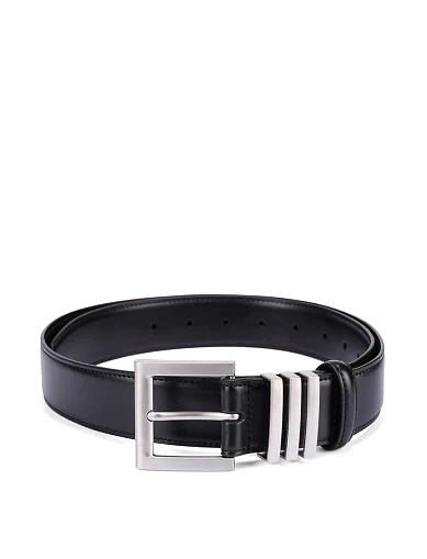 Ремінь шкіряний чорний(ST-21) - фото 1 - Miraton