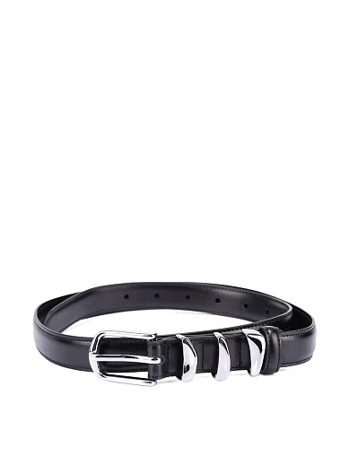 Ремінь шкіряний чорний(PP-1) - фото 1 - Miraton