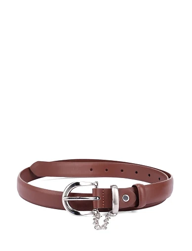 Ремінь шкіряний коричневий(PP-3) - фото 1 - Miraton