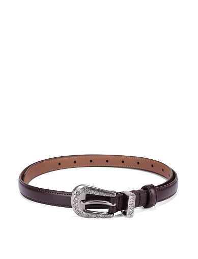 Ремень кожаный коричневый - фото 1 - Miraton