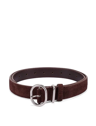 Ремень замшевый коричневый - фото 1 - Miraton