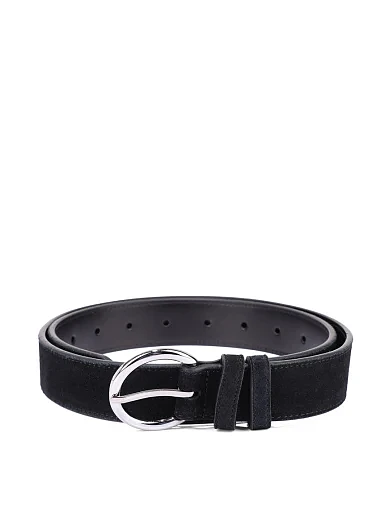 Ремінь замшевий чорний(PP-10) - фото 1 - Miraton