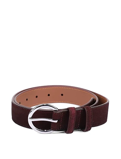 Ремінь замшевий коричневий(PP-11) - фото 1 - Miraton