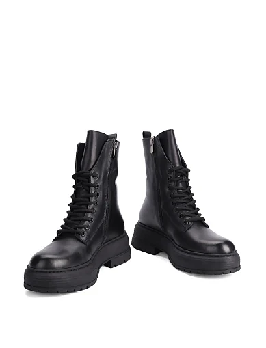 Женские ботинки Attizzare кожаные черные - фото 2 - Miraton