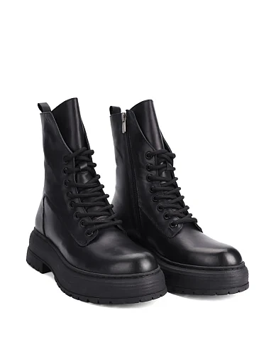 Женские ботинки Attizzare кожаные черные - фото 3 - Miraton