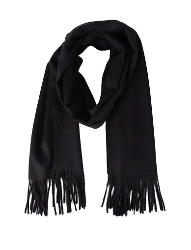 Шарф тканинний чорний(TK-20) - фото 1 - Miraton