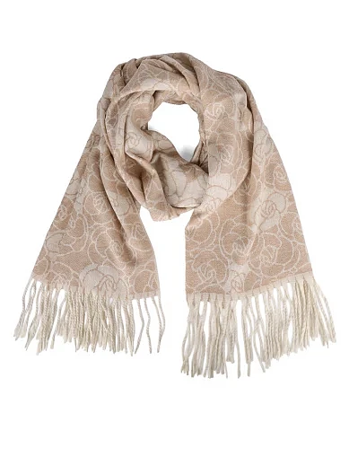 Шарф тканинний білий(TK-26) - фото 1 - Miraton