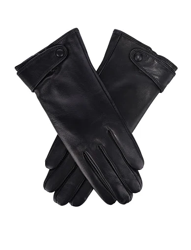 Рукавички шкіряні чорні(HL1094) - фото 2 - Miraton