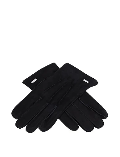 Перчатки замшевые черные - фото 2 - Miraton