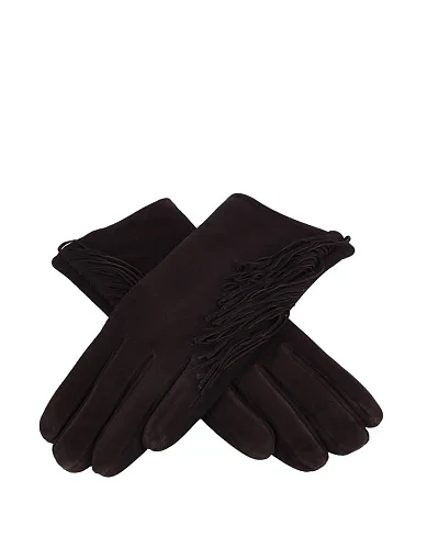 Перчатки замшевые коричневые - фото 3 - Miraton