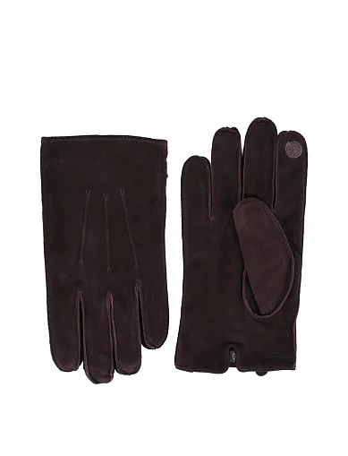 Перчатки замшевые коричневые - фото 1 - Miraton