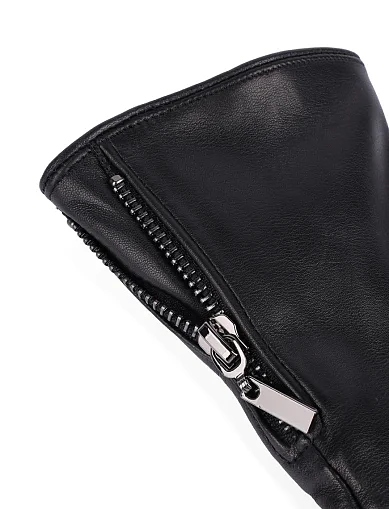 Перчатки кожаные черные - фото 2 - Miraton