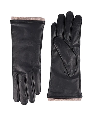 Перчатки кожаные черные - фото 1 - Miraton