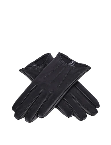 Рукавички шкіряні чорні(G-325) - фото 2 - Miraton