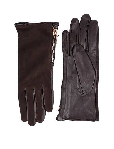 Перчатки кожаные коричневые - фото 1 - Miraton