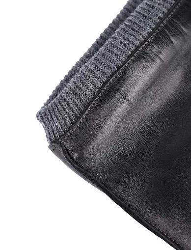 Перчатки кожаные черные - фото 2 - Miraton
