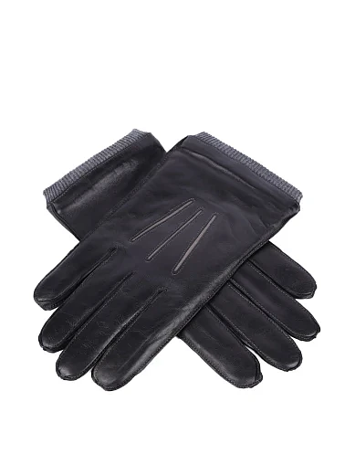 Перчатки кожаные черные - фото 3 - Miraton