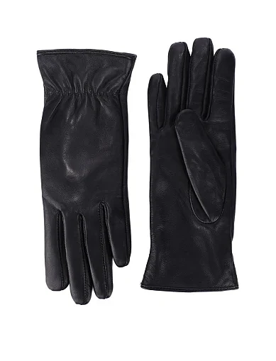 Рукавички шкіряні чорні(2312-1) - фото 1 - Miraton