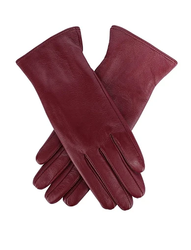 Рукавички шкіряні бордові(2431-1) - фото 2 - Miraton