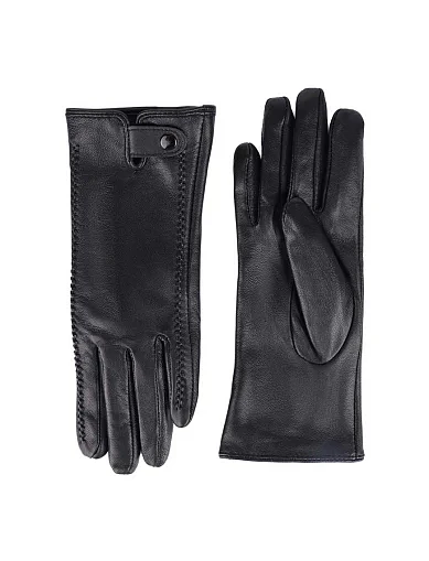 Рукавички шкіряні чорні(2504-1) - фото 1 - Miraton