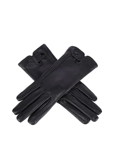 Рукавички шкіряні чорні(2504-1) - фото 2 - Miraton