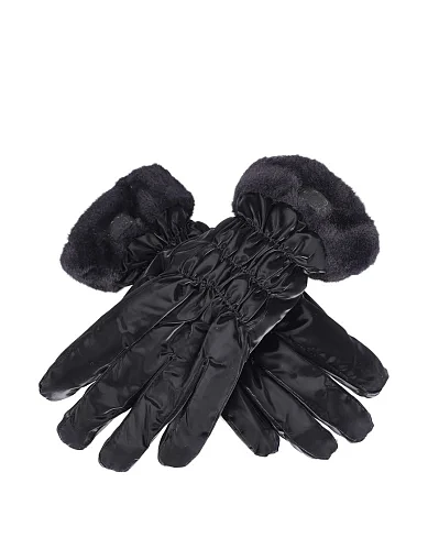 Рукавички тканинні чорні(2438-2) - фото 3 - Miraton