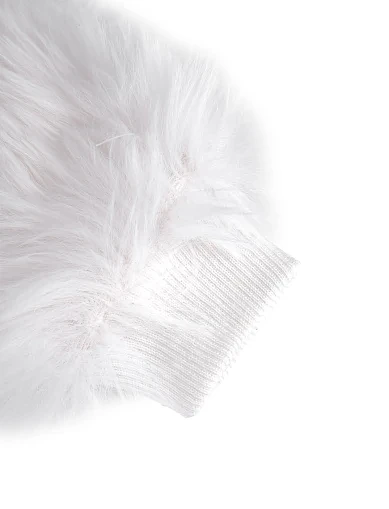 Перчатки из искусственного меха белые - фото 2 - Miraton